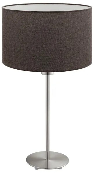 Eglo - LED Asztali lámpa TUNJA 1xE27/60W/230V 38,5 cm matt króm/barna