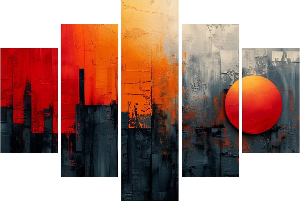 Kép - Absztrakt festmény a városról (150x105 cm)