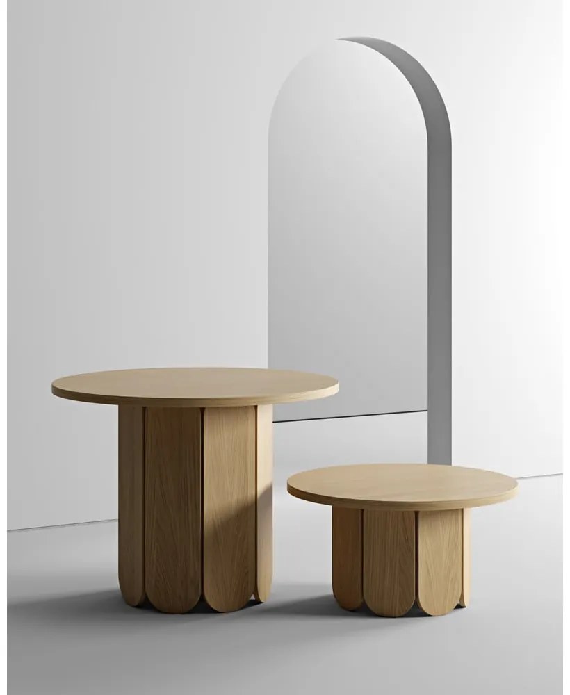 Soft étkezőasztal tölgyfa dekorral, ø 98 cm - Woodman