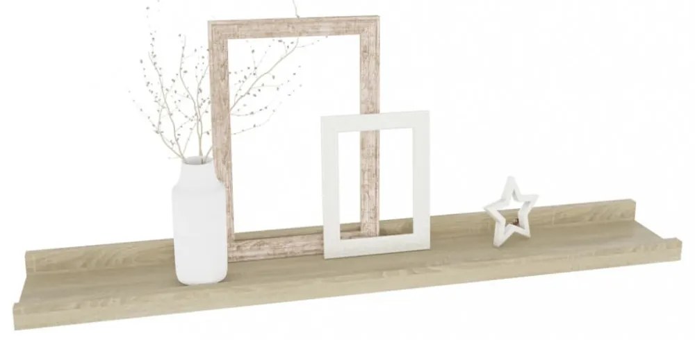 4 db sonoma tölgy színű fali polc 60 x 9 x 3 cm