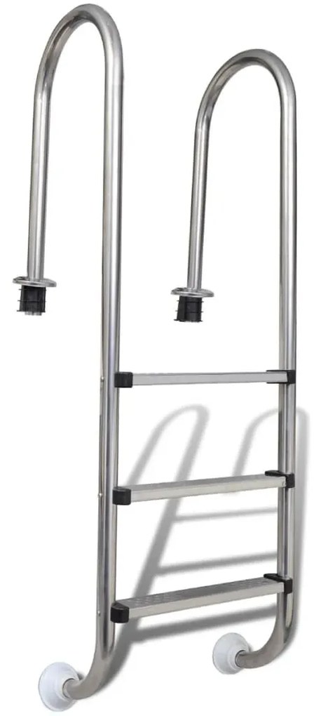 3-fokos 304 rozsdamentes acél medencelétra 120 cm