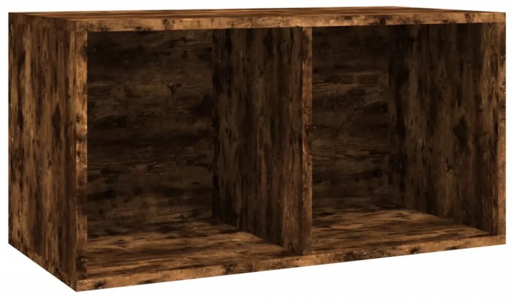 füstös tölgy színű szerelt fa lemeztároló doboz 71 x 34 x 36 cm