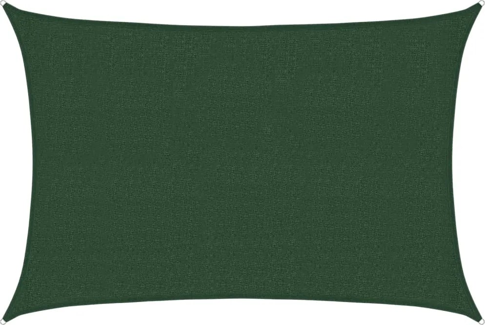 vidaXL sötétzöld HDPE napvitorla 160 g/m² 2,5 x 4 m