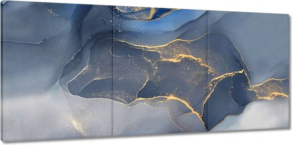Vászonkép 150x70 Kék márvány