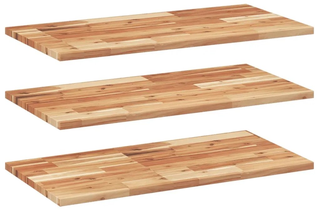 3 db olajbevonatú tömör akácfa függőpolc 60 x 40 x 2 cm