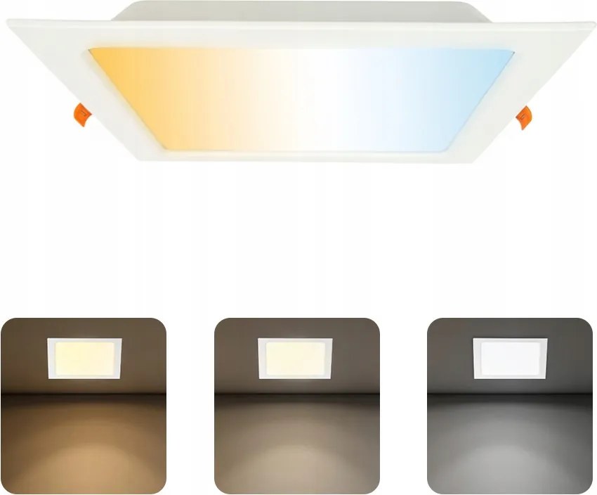 Horoz Mennyezeti Led panel lámpatest 24W 3CCT Négyzet alakú süllyesztett fehér