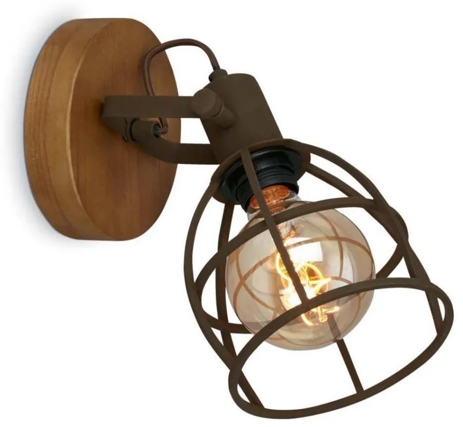 Briloner 2670-014 - Fali spotlámpa RETRO 1xE27/25W/230V barna