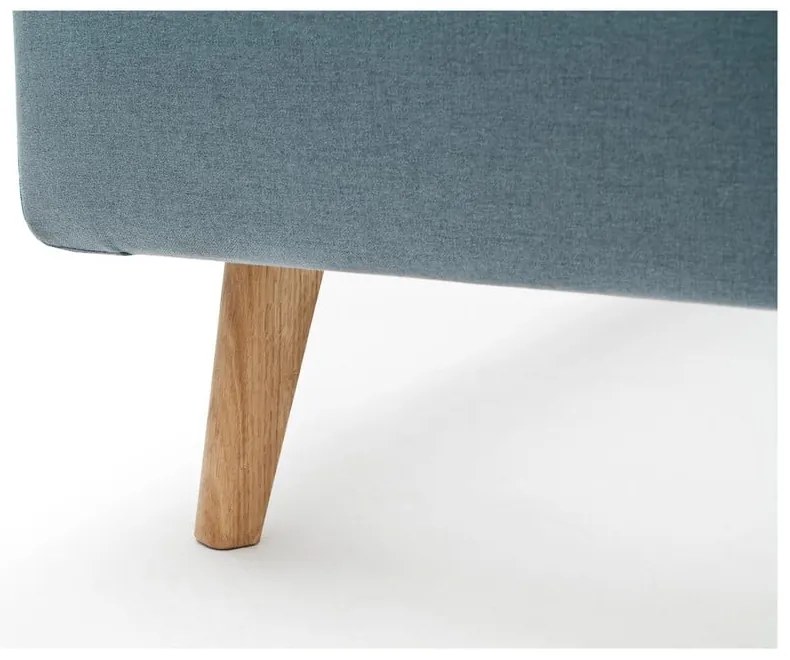 Szürkéskék kárpitozott franciaágy ágyrács nélkül 180x200 cm Mattis – Meise Möbel