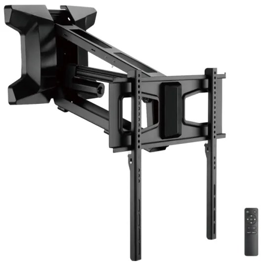 MK FLORIA MKF-21DM647-Falra szerelhető TV-tartó forgatható csuklóval 70" fekete +távirányítóval