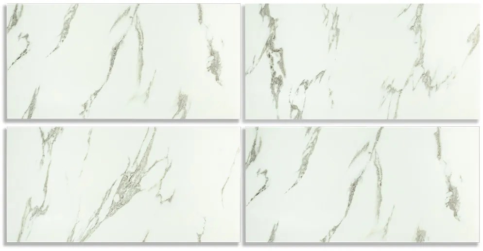 Öntapadós PVC csempepanel, 4db-os csomag, Csontfehér-barna márvány, 30 x 60 cm