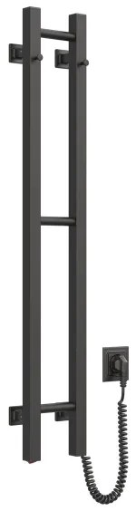 Elektromos törölközőszárító SILOUETTE 187W/230V 101,1 cm IP44 fekete jobb szögletes