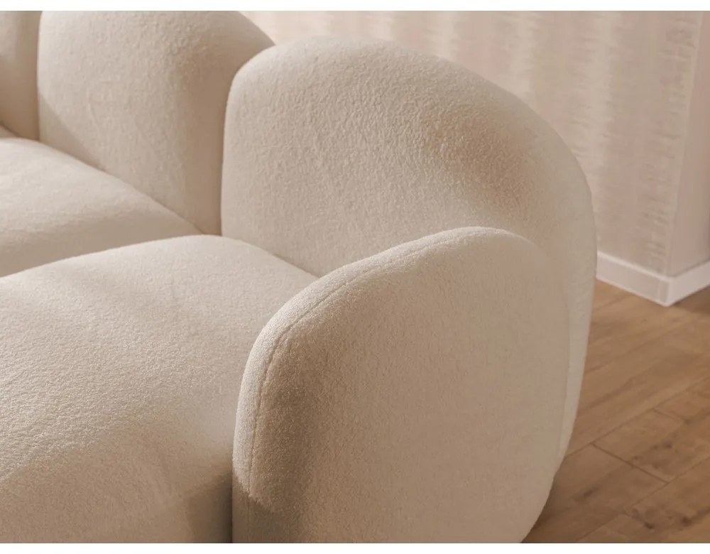 Világosbarna buklé sarokkanapé (U alakú) Orbit – Ropez