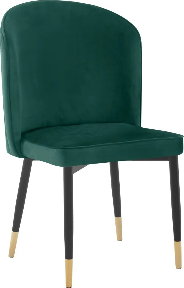 Étkezőszék, zöld Velvet szövet/fekete, UDAJA