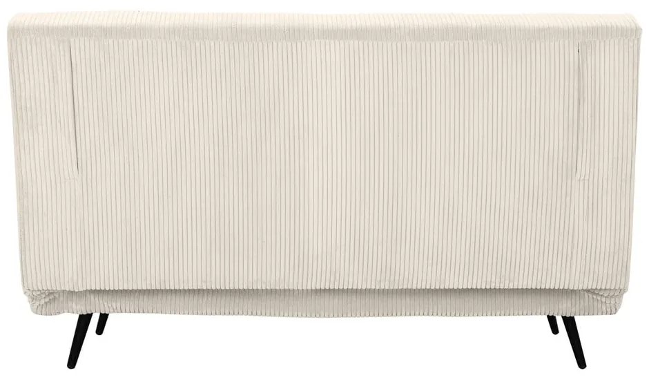Krémszínű kordbársony kinyitható kanapé 140 cm Mallory – Støraa