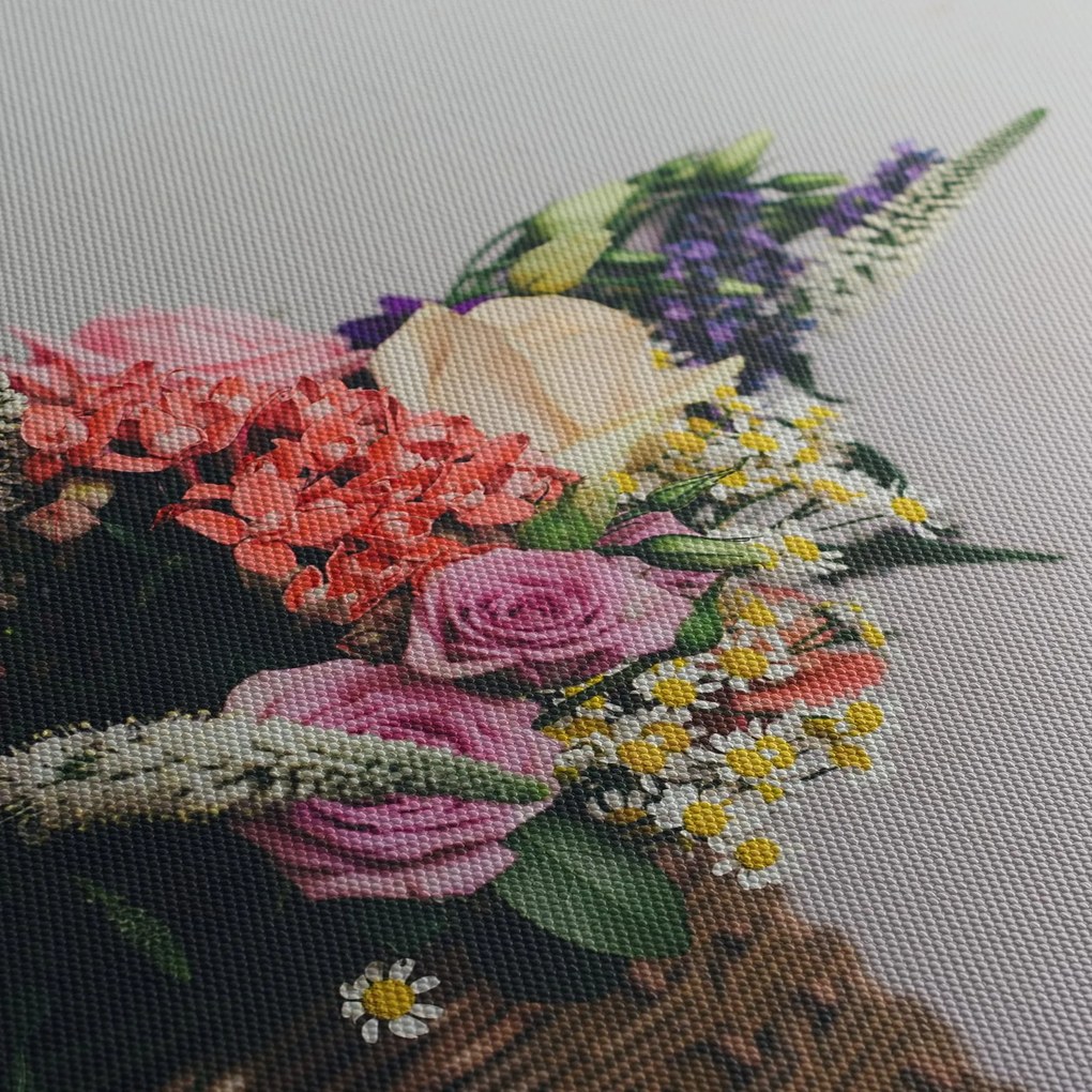 Egy kosár virágokkal képe (70x50 cm)
