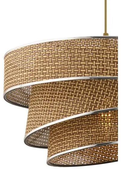 Kábeles csillár COUPER 1xE27/60W/230V barna/fényes króm