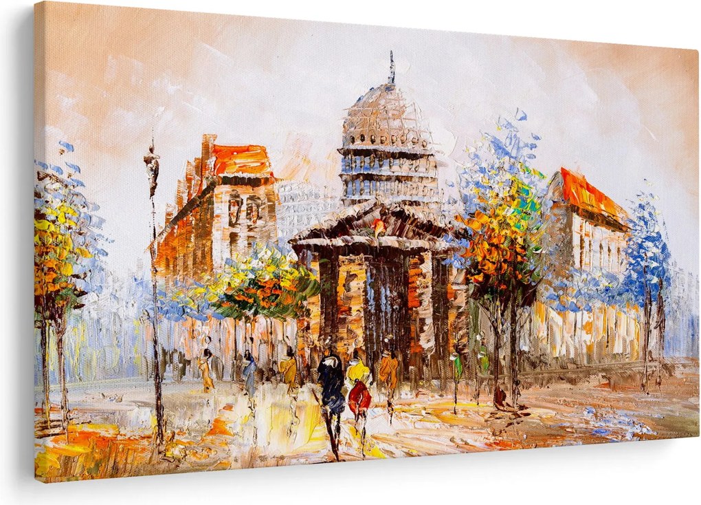 Kép - Festett városi emlékmű (90x60 cm)