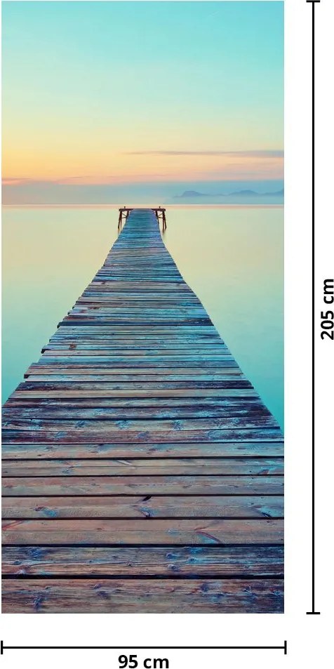 Fotótapéta ajtóra - Móló a végtelenségig (95x205cm)