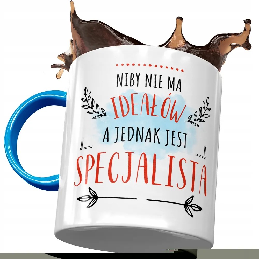 Kék Bögre Szakembernek Nincs Ideál Nyomtatott Fotóval