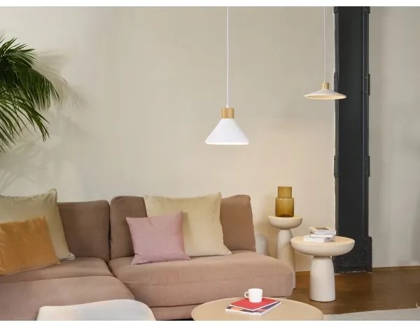 Ledvance - Csillár zsinóron DECOR PLASTER 1xE27/25W/230V átm. 32 cm vakolat fehér