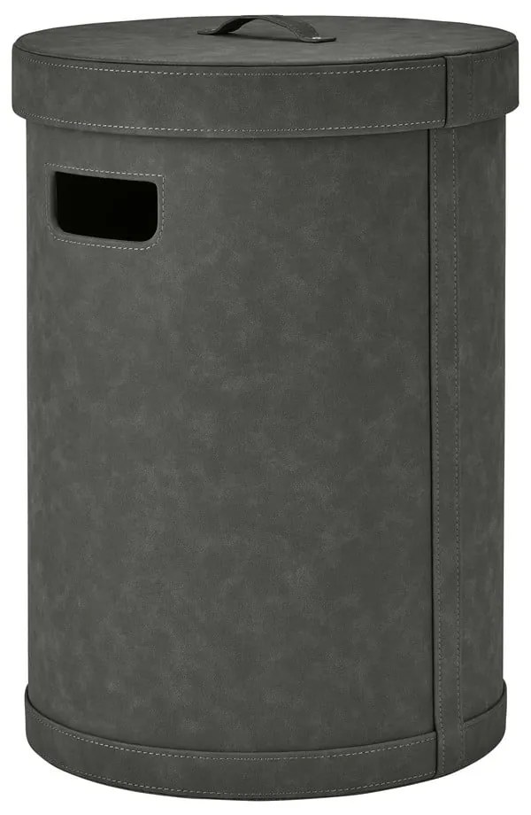 Sötétszürke műbőr szennyeskosár Sahla M – Blomus