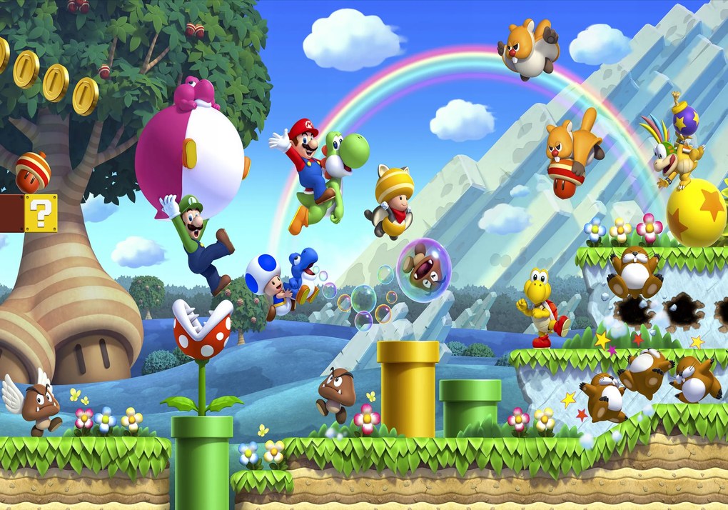 Poszter Vászonkép Mario Bros 100x70 cm #20