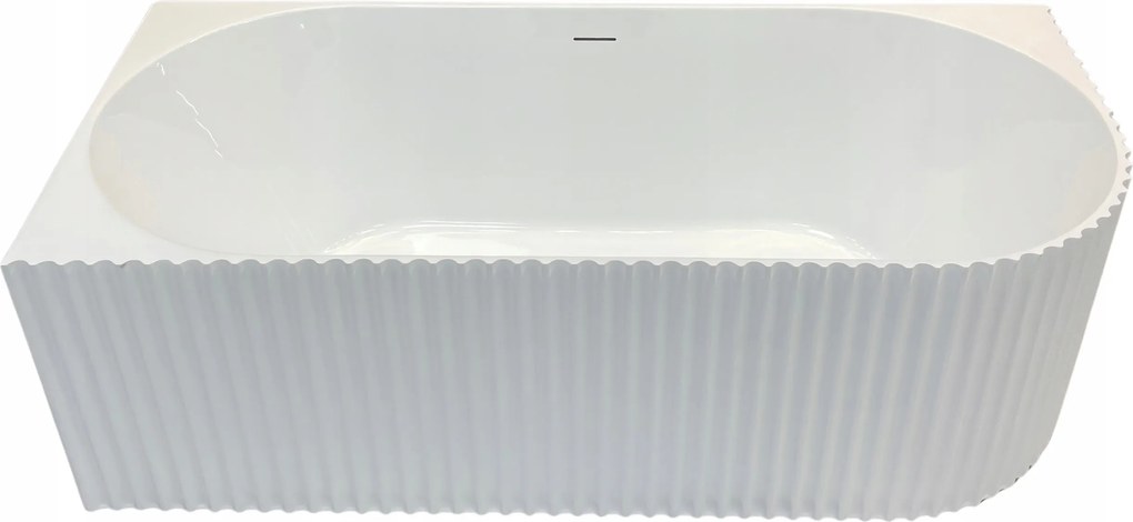 Barbara 160 cm-es balos falra szerelhető sarokkád Indes fehér