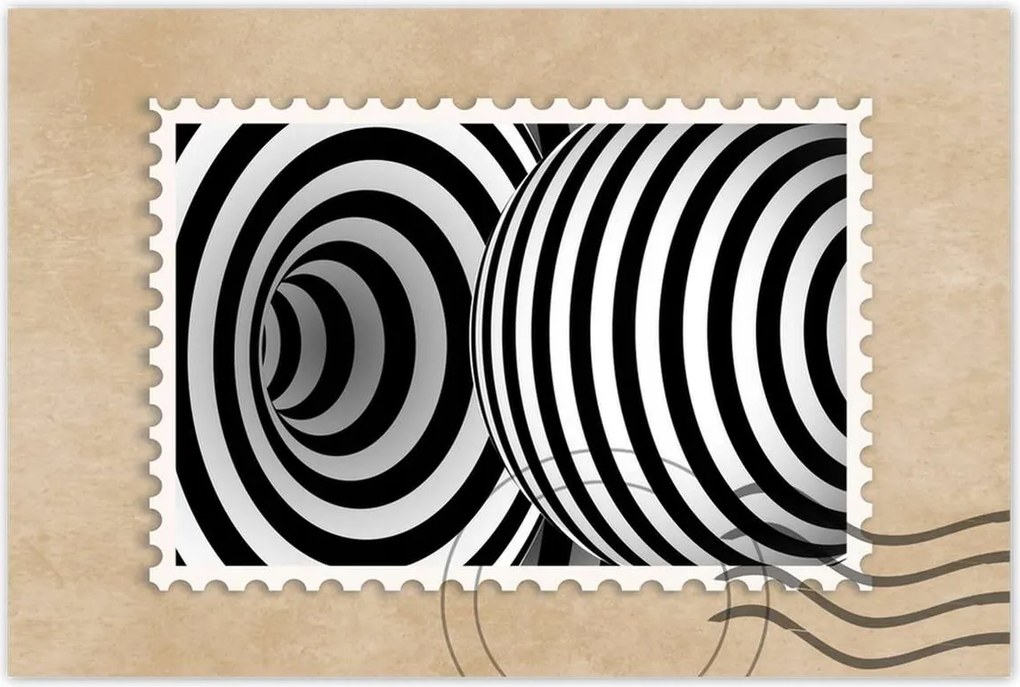 Poszterek 60x40 Absztrakt fekete-fehér