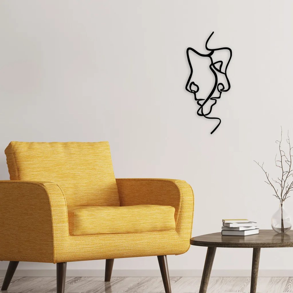 Interior fém fali dekoráció, 40×73 cm
