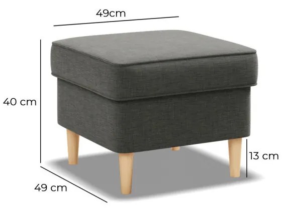 Uszak lábtartó, fonott, fekete