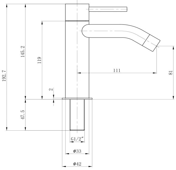 Sapho - SMALL mosdócsaptelep, 14,5 cm, fényes króm