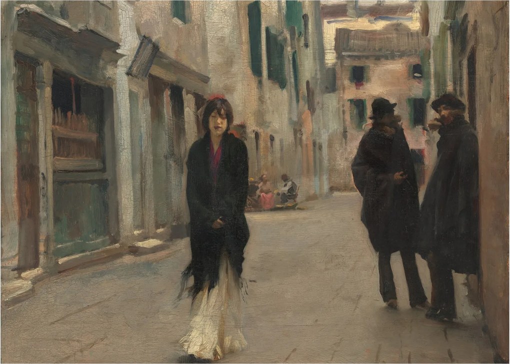 Üveg kép - John Singer Sargent, Street in Venice, reprodukciók (70x50 cm)