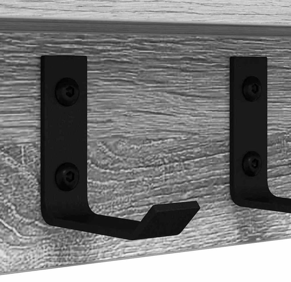 Fali Kabáthorog Szürke sonoma 80 x 10.5 x 10.5 cm Faanyag