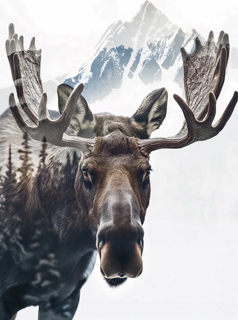 Poszter 53x81cm Szarvas Az erdő szelleme