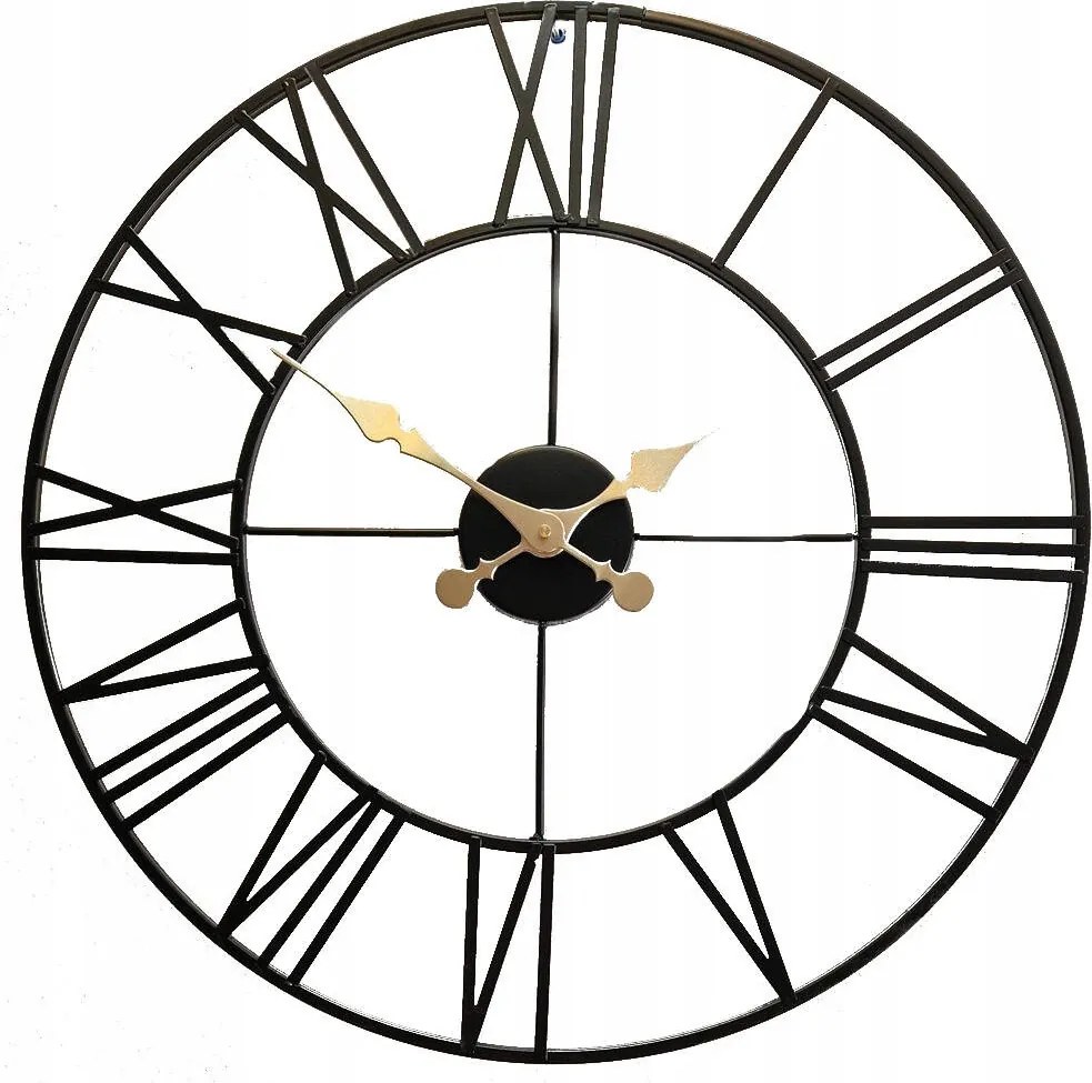 Látványos Nagy Fekete Falióra Atrix Loft ATL60RB 60 cm Római Számok