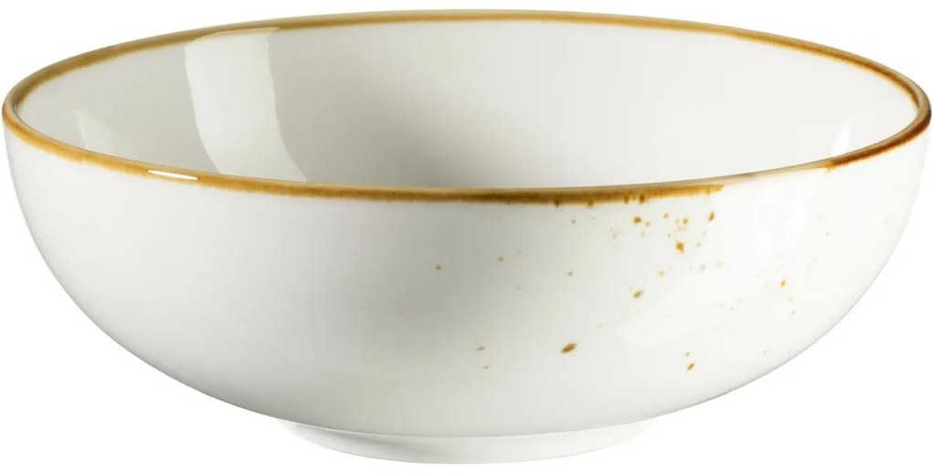 Mäser Bowl Pintar Fehér barna pöttyök 17 cm, 17 cm