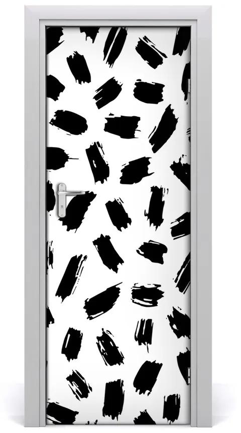 Ajtó tapéta Fekete-fehér folt 75x205 cm