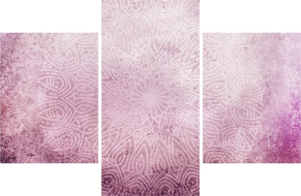 Kép - Mandala rózsaszín falon (90x60 cm)