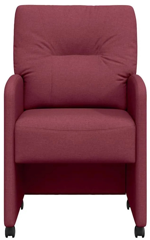 Kerekes Étkező Székek 2 pcs bordó 57 x 67 x 95 cm szövet