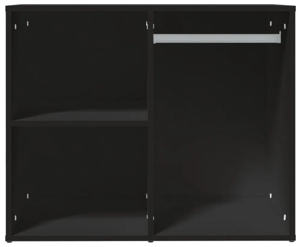 fekete szerelt fa pipereszekrény 80 x 40 x 65 cm