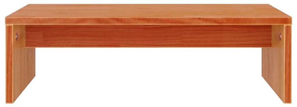 viaszbarna tömör fenyőfa monitorállvány 50x27x15 cm