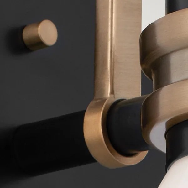 Kichler KL-FARUM1-BK - LED Fürdőszobai lámpa FARUM 1xG9/3W/230V fekete/réz