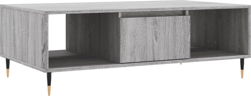vidaXL szürke sonoma szerelt fa dohányzóasztal 104 x 60 x 35 cm
