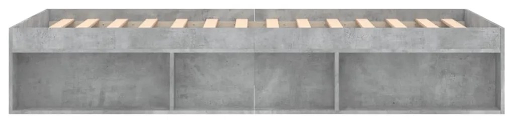 betonszürke ágykeret 100 x 200 cm