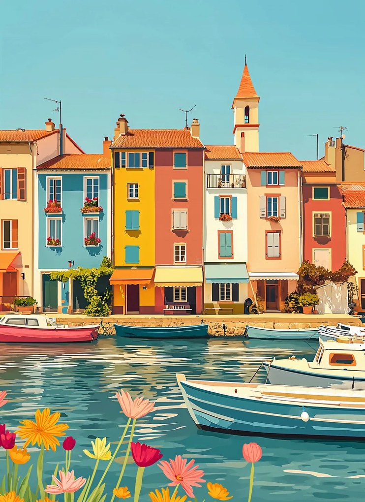 Poszter 40x55cm Többszínű tengerpart