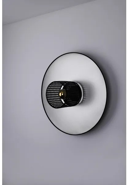 Duolla - Fali lámpa TOKYO RATTAN 1xE27/15W/230V átm. 50 cm ezüst/fekete