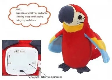 Kiki interaktív beszélő papagáj