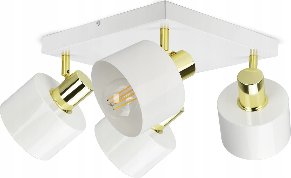 Mennyezeti lámpa Csillár Plafon Classic Spot 483-AG4 Led E27 White Gold