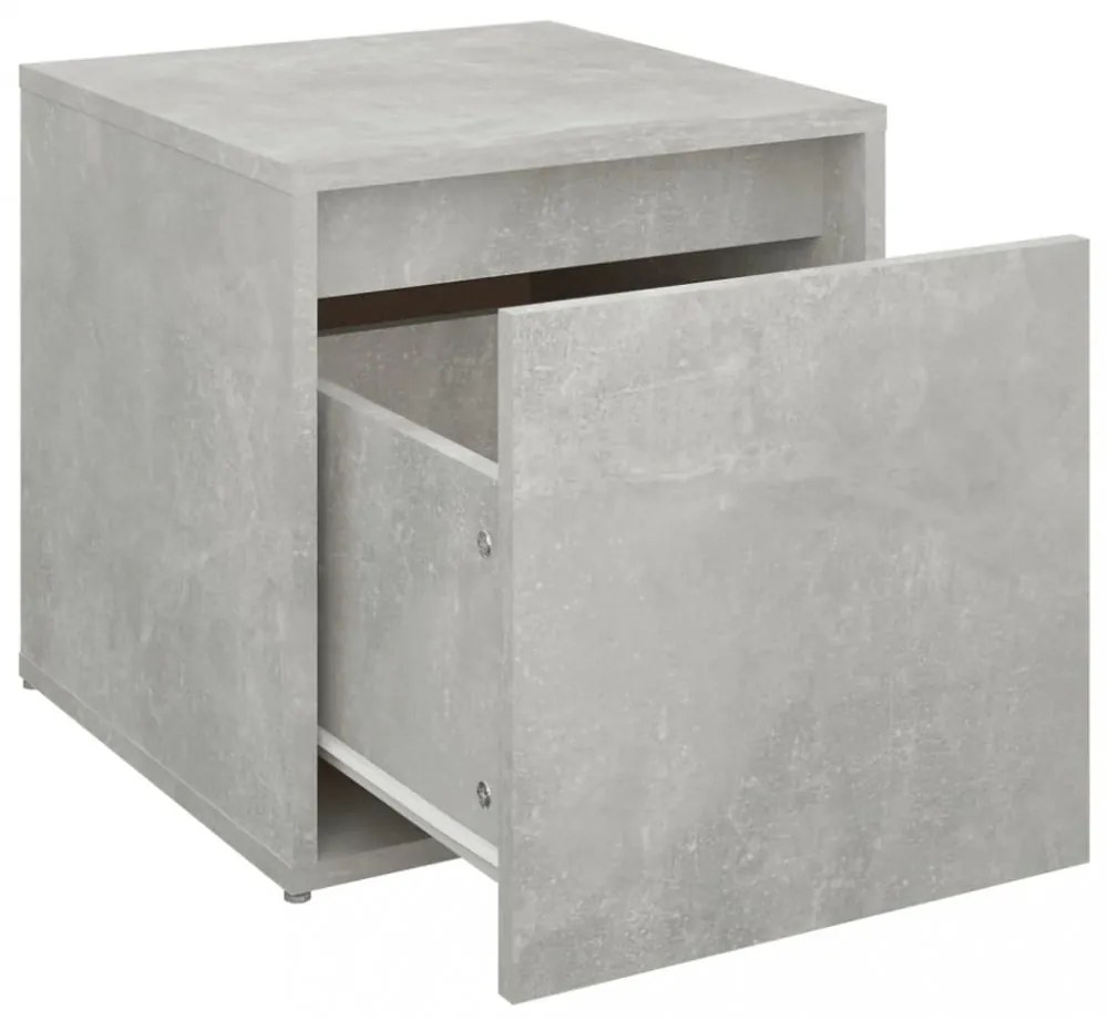 betonszürke szerelt fa tárolódoboz 40,5 x 40 x 40 cm