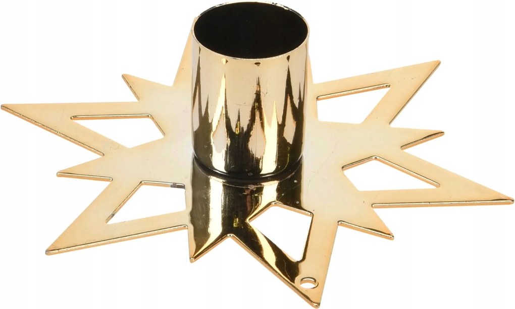 Karácsonyi gyertyatartó Star 11,5x11,5x2,9 cm, arany